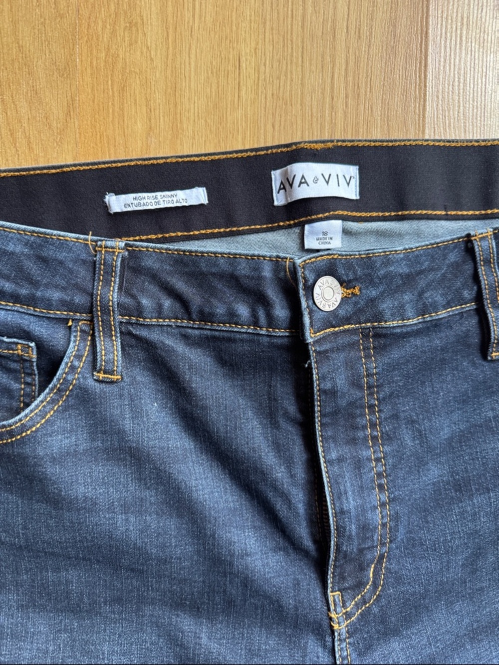 Ava & Viv Indigo size 18 high rise  Skinny Jeans - Picture 4 of 7